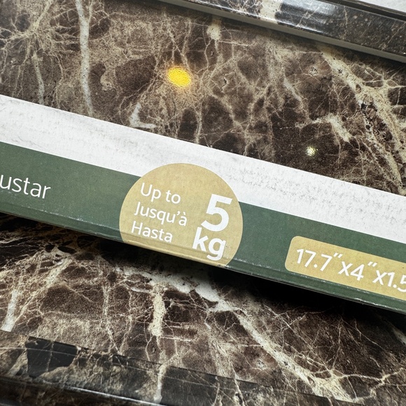 Homedeco Decorative Wall Shelf Marble Look Brown 17" x 4" x 1.5" set of 2 - Picture 3 of 6